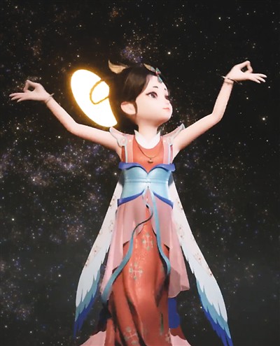 敦煌莫高窟官方虛擬形象“伽瑤”。