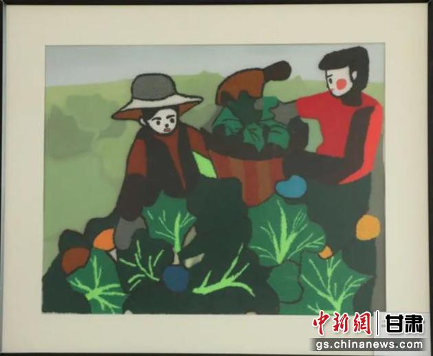 皋蘭縣高原夏菜項目幫助當?shù)貗D女增收致富。刺繡 黃淑娟 繡稿 趙海科