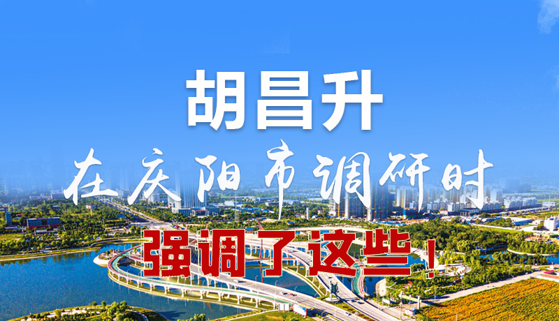 圖解|胡昌升在慶陽市調(diào)研時(shí)強(qiáng)調(diào)了這些！