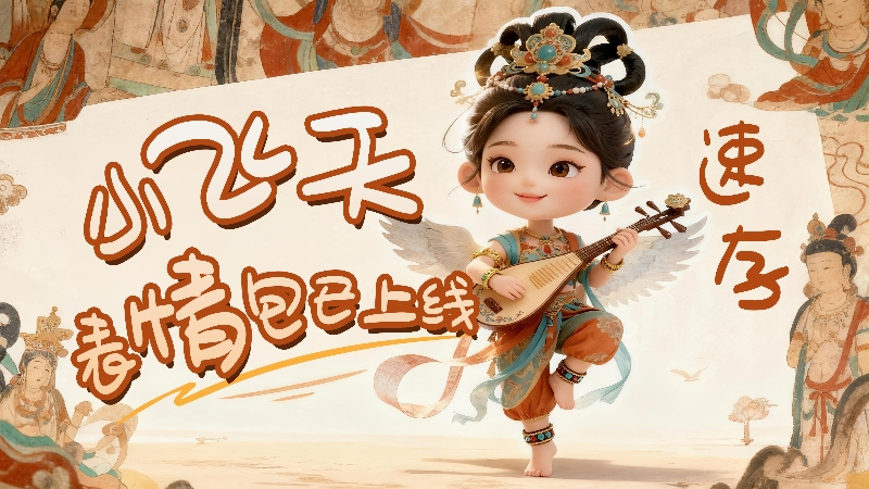 【何以中國·壁畫里的中國】小飛天表情包已上線，速存！