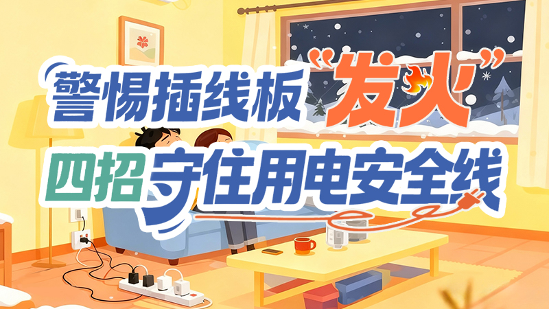 長圖|警惕插線板“發(fā)火”！四招守住用電安全線